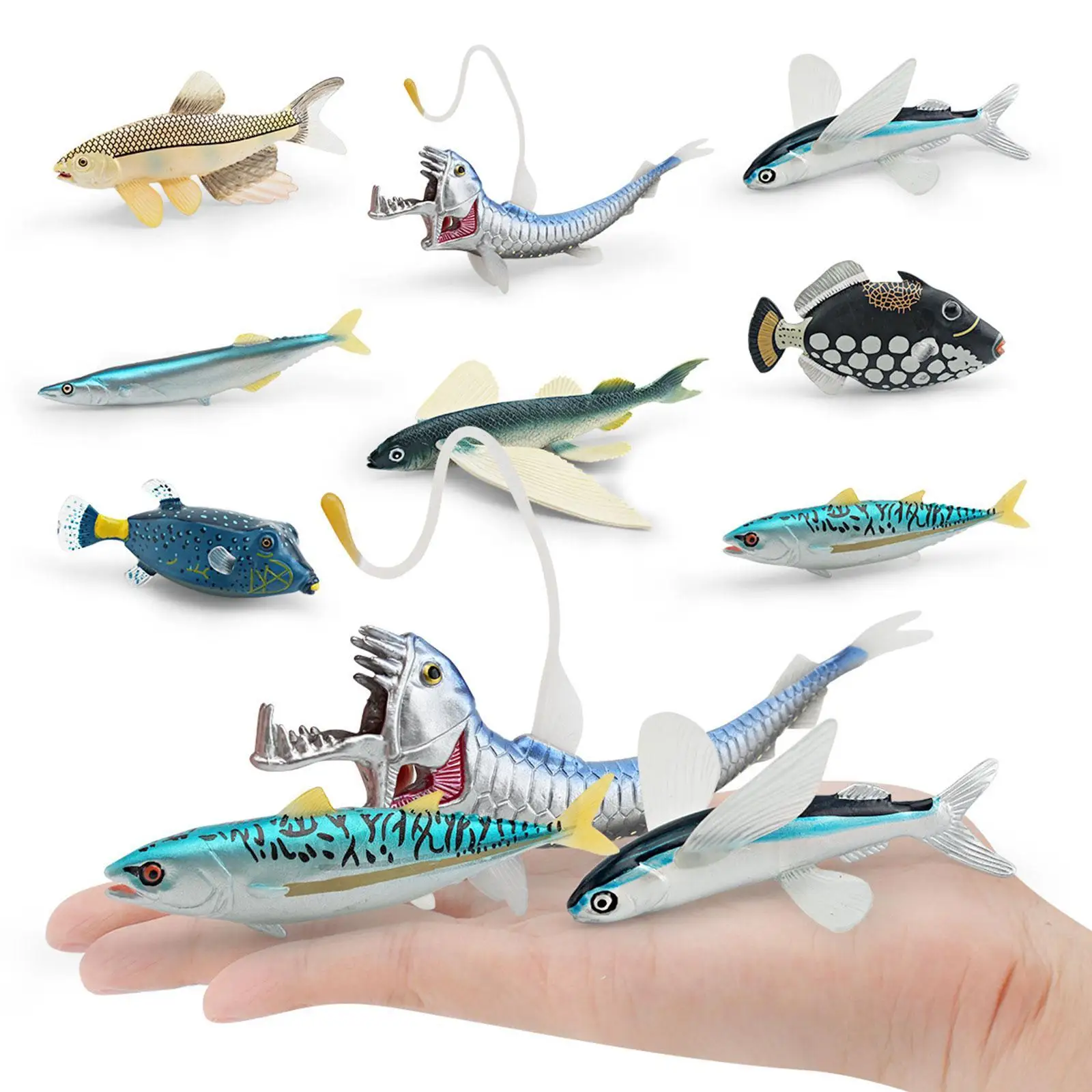 8 조각 바다 해양 동물 모델 실물 같은 데스크탑 장식 바다 동물 피규어 어린이를위한 장난감 소년 소녀 어린이 파티 호의