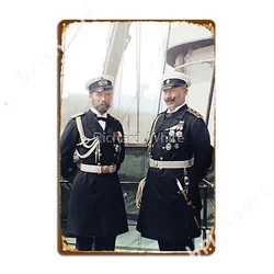 Tsar Nicholas Ii And Kaiser Wilhelm Ii Metal Signs Cinema Living Room pub Garage Funny Mural Painting Tin sign Posters