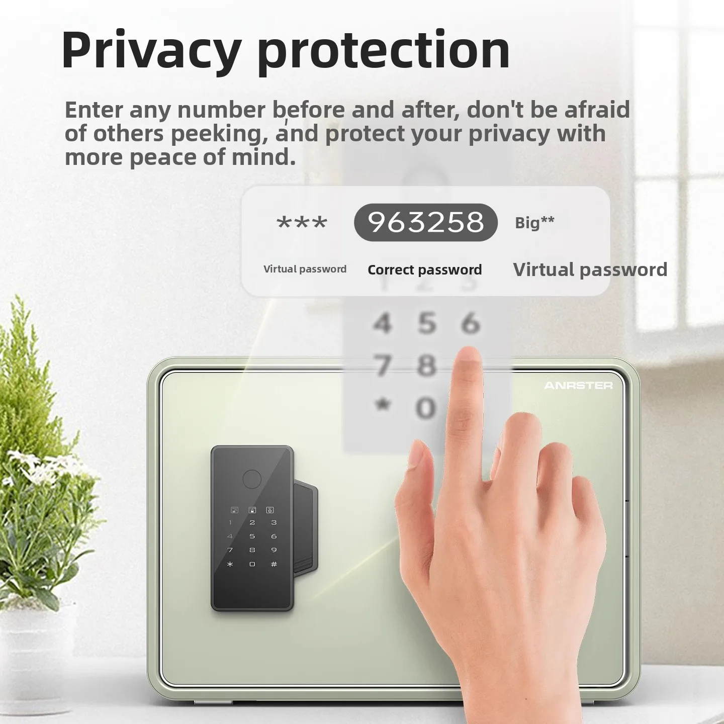 LH Office Home Small Hotel Fingerprint Safe Smart Anti-theft