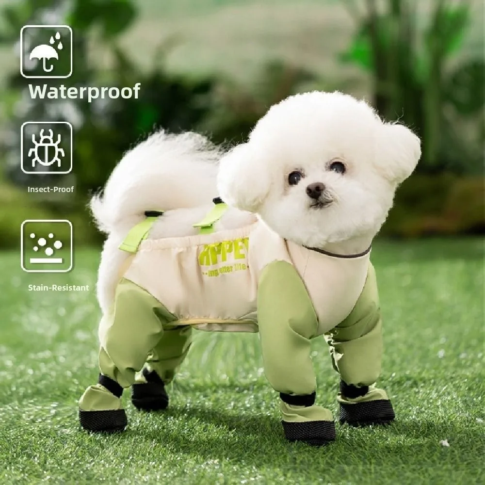 Waterproof Reflective Stripe Pet Pants Stain Resistant Easy To Clean Dog Four-Legged Pants Adjustable Durable