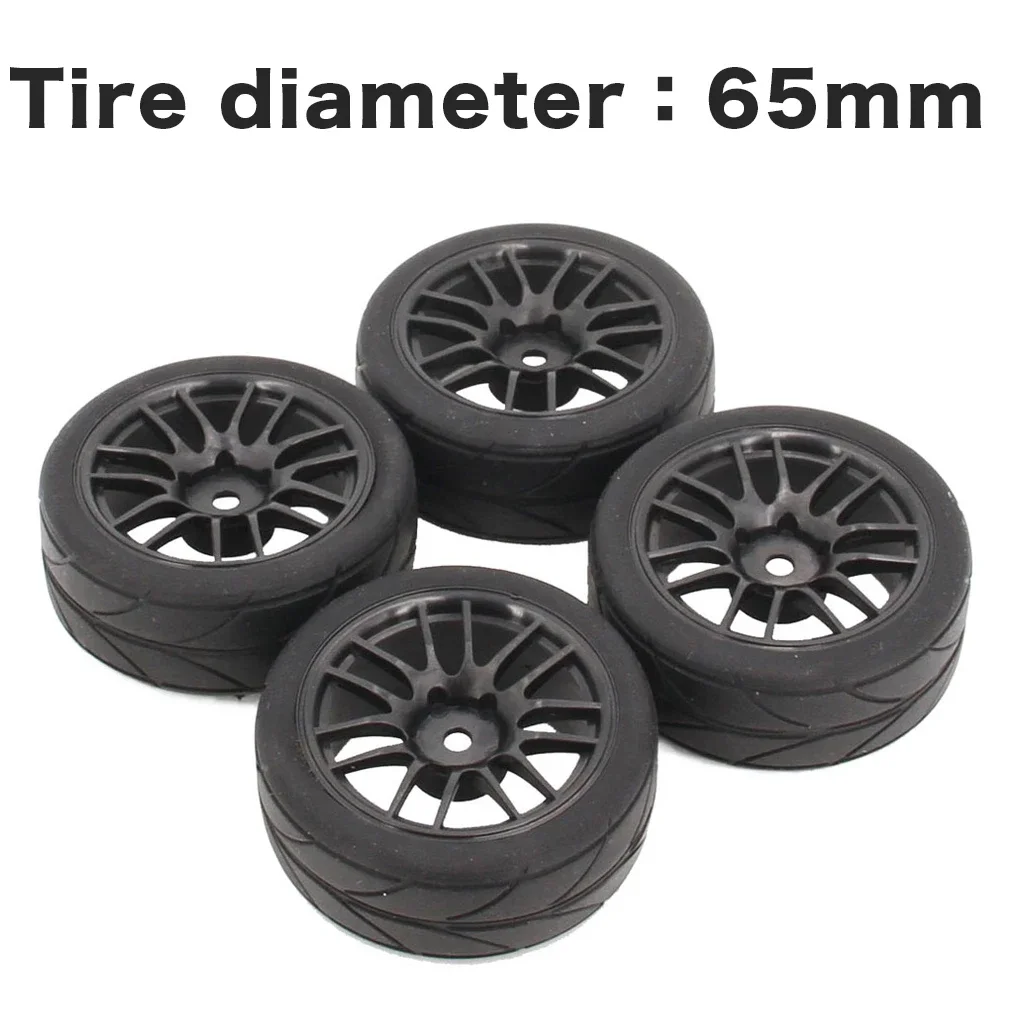 4 SZTUK 65mm 1/10 Gumowa opona RC Racing Car Opony na felgę do samochodu HSP HPI RC Średnica części 65mm Opony 94123-94122 CS XIS