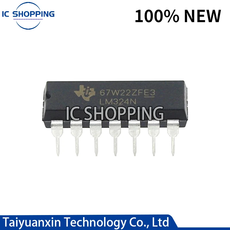 5PCS Original Authentic Straight Plug LM324N Lm324 324 Chip Operational Amplifier Four-way DIP-14