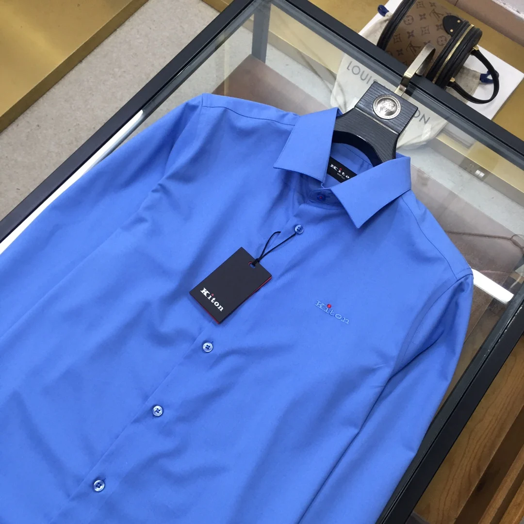 Kiton Old Front Casual Poplin Cotton Men's Casual Business Shirt