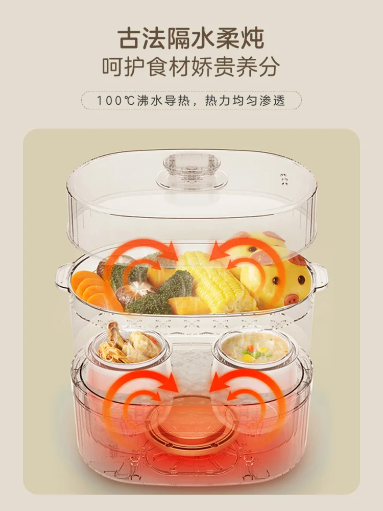 Bear stew pot water-proof electric stew pot household automatic ceramic soup pot cooking porridge artifact