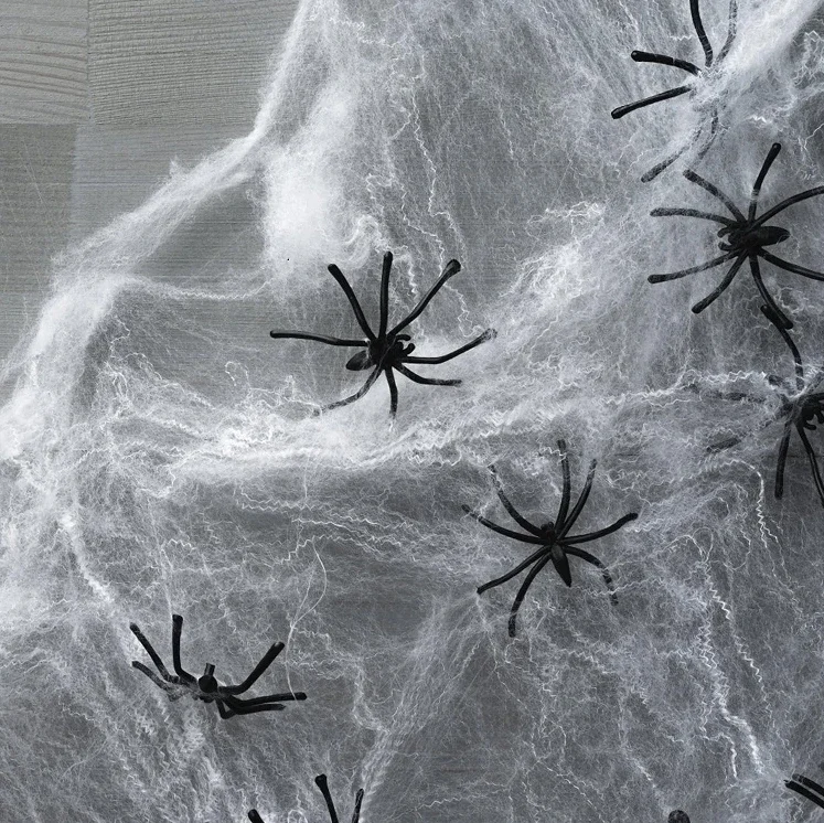 50/100 Stücke Party DIY Dekoration Halloween Leuchtende Gummi Gefälschte Spinne Kunststoff Figur Streich Spielzeug – Detail 6