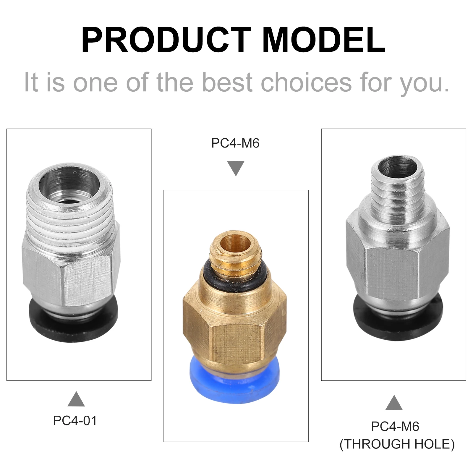 

12 Pcs 3D Printer Pneumatic Fittings Metal Quick Connector Nickel Plated Brass Adapter Air Hose Pipe Fitting Diving Small Size