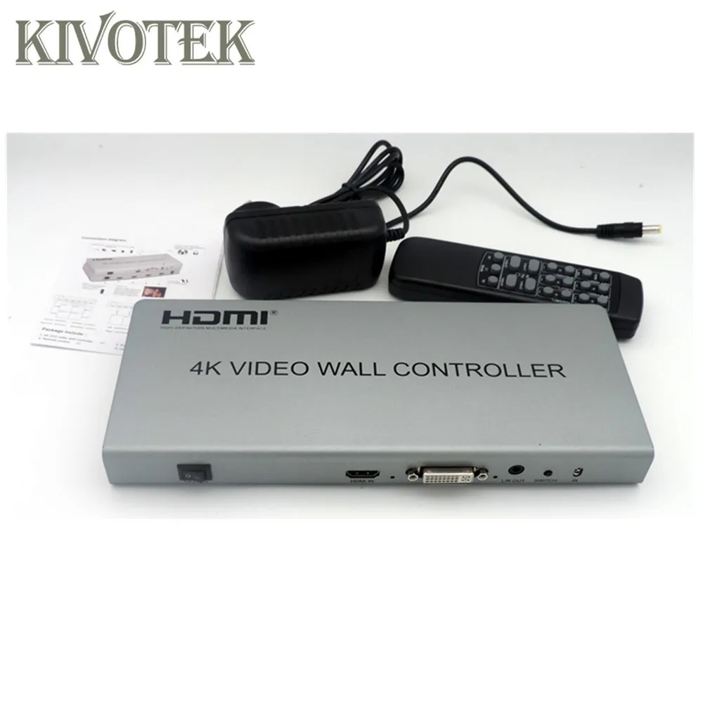 Hot 2x2 4Kx2K HDMI Video Wall Controller Adapter LCD Digital TV Hdmi DVI wall Processor 3 ways Splitter For DVD STB PS3 PC HDTV