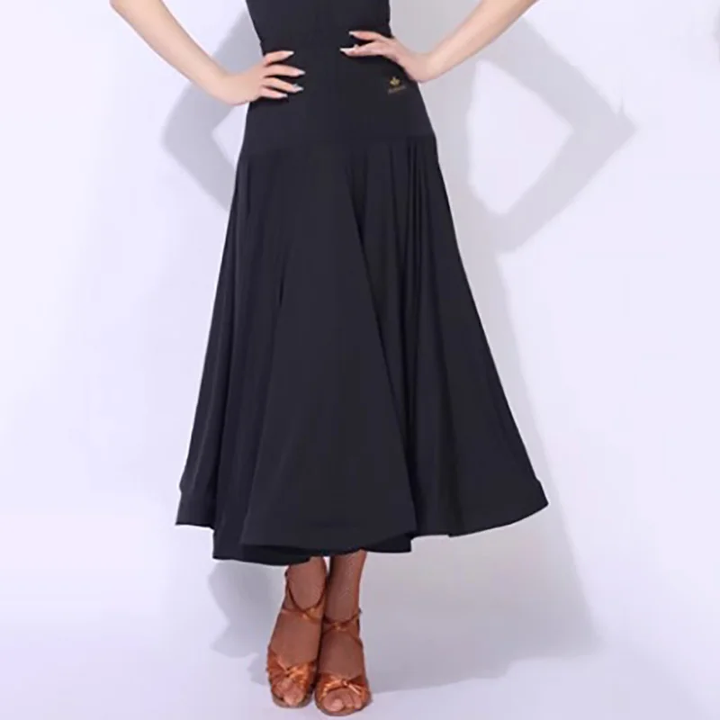 

Женская танцевальная юбка для вальса, современная большая распашная юбка, юбка до половины тела для взрослых женщин, национальный стандарт, социальная танцевальная одежда, длинная одежда