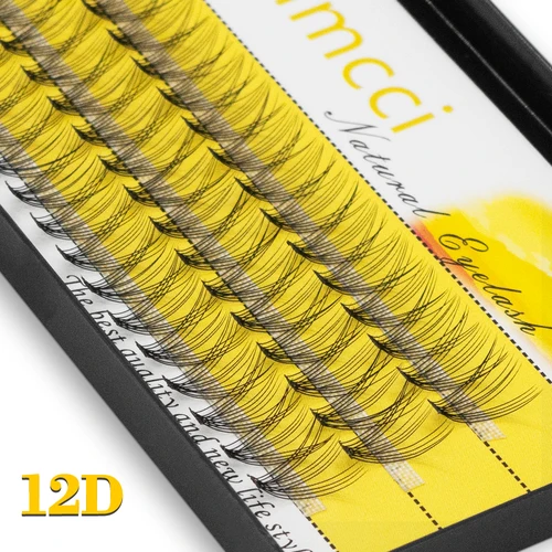 Imagen 2 del producto Suministros de extensión de pestañas individuales Kimcci, pestañas postizas 10D/12D, maquillaje de pestañas de visón suaves naturales, pestañas clásicas