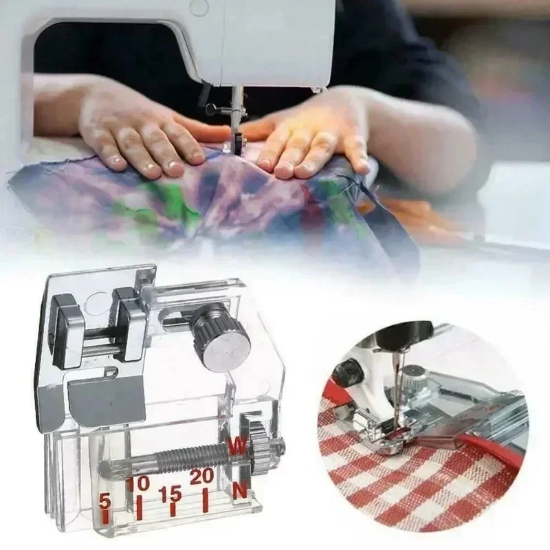 Adjustable Bias Tape Binding Foot,Sewing Machines Presser Foot Bias Tape Presser Foot For All Low Shank Snap-On Sewing Machine