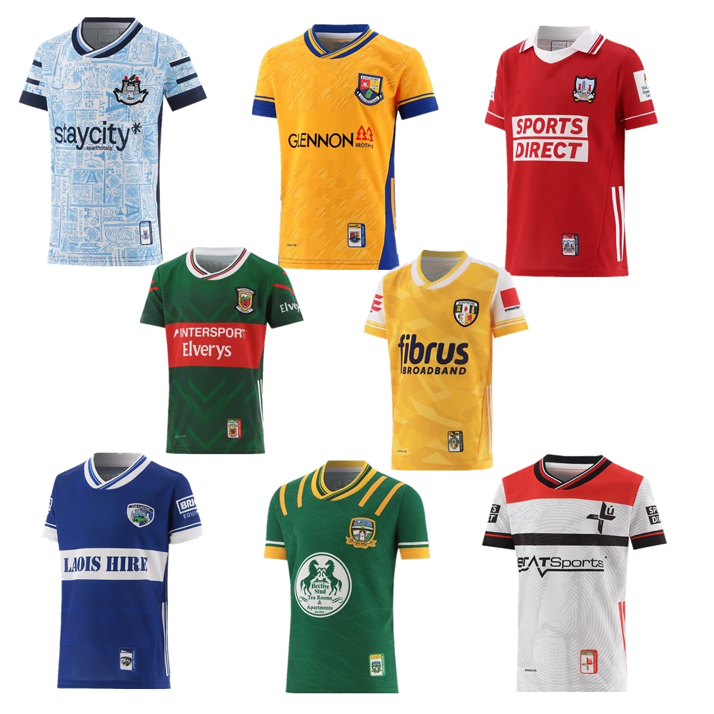 

kids GAA 2025 Mayo Meath Dublin Cork Antrim Laois Longford Louth jersey shirt Ireland children gaa jerseys young t-shrt