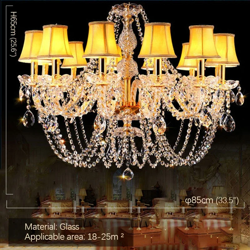 SAMAN European Luxury Crystal Pendent Lamp Living Room Restaurant Bedroom Villa Hotel Clothing Store Beauty Salon Chandelier