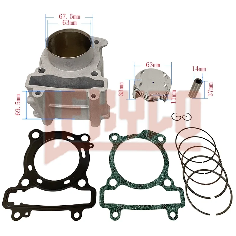 Motorcycle 63mm Big Bore to 183cc Racing Cylinder Kit For Yamaha LC135 T135 Y15ZR FZ150 Jupiter MX CryptonX Spark Exciter Sniper