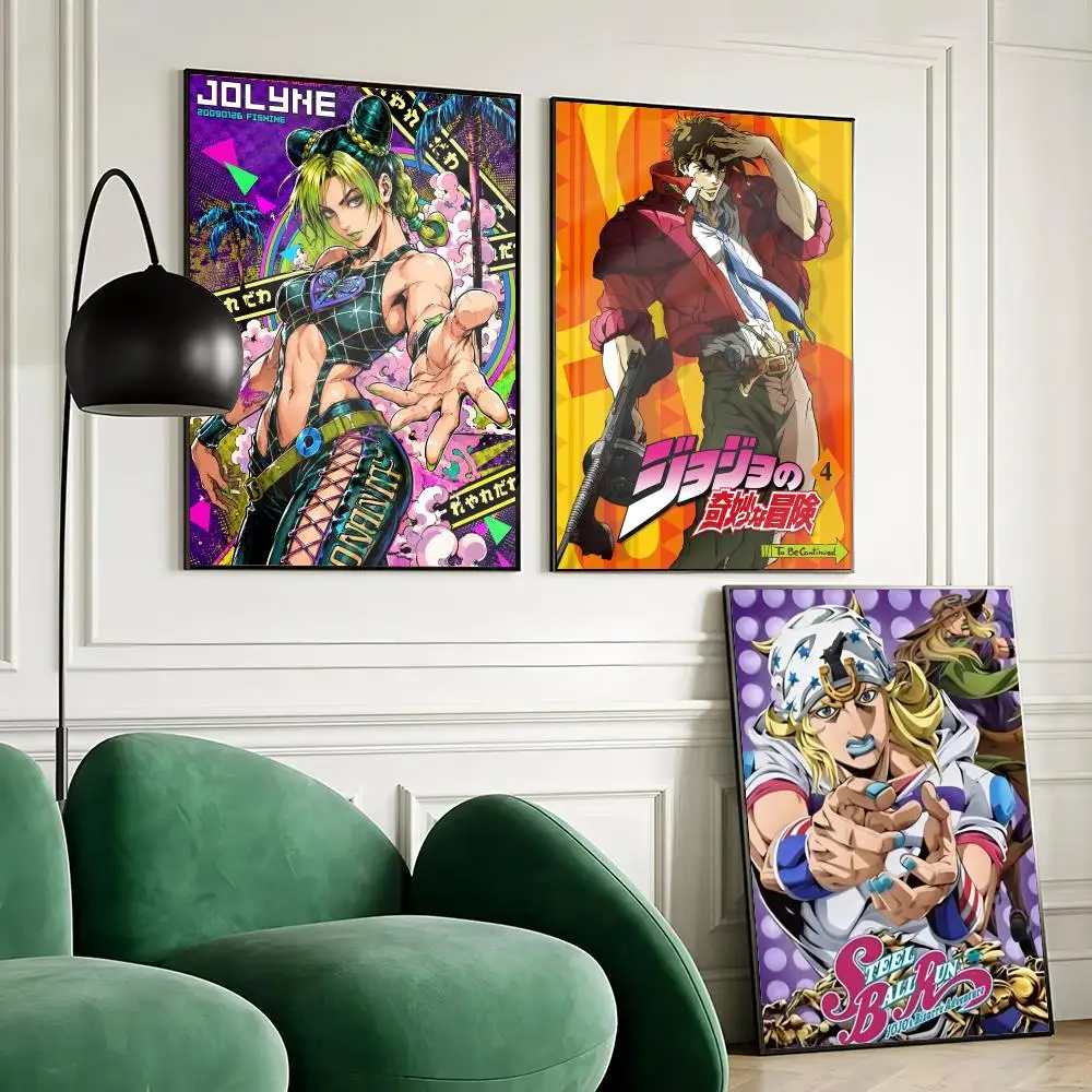 Classic Anime J-JOJO Poster Decorative Wall Art Stickers Mural Photo Print for Home Living Room Hallway Decor