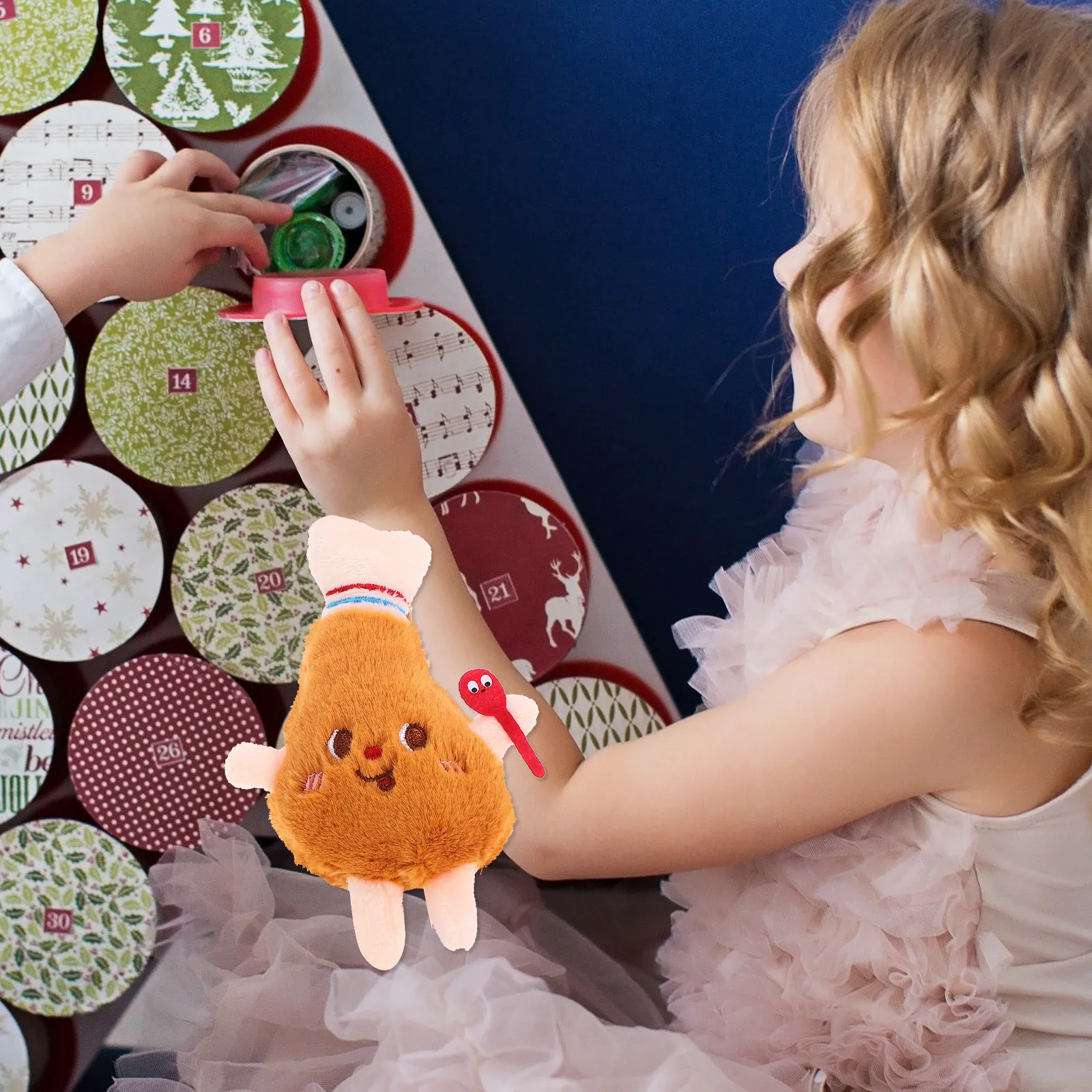 

Chicken Leg Design Slap Bracelet Soft Flexible Snap Wrist Band for Parties Festivals Gifts Kids Adults Fun Wearable Party