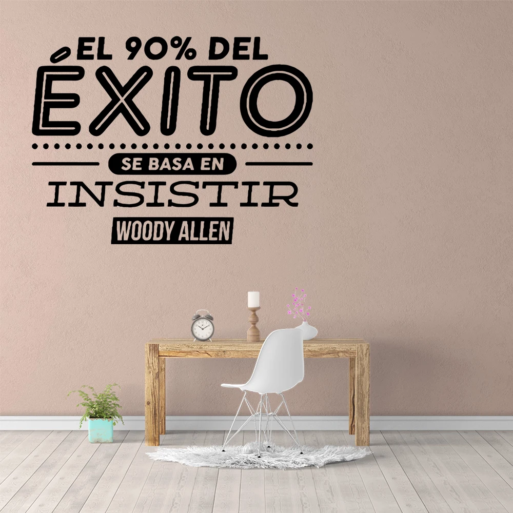 1 pc diy 90% DEL EXITO Spanish text wall Sticker Waterproof Home Decor For living Rooms Diy Decoration Wall Art Decal