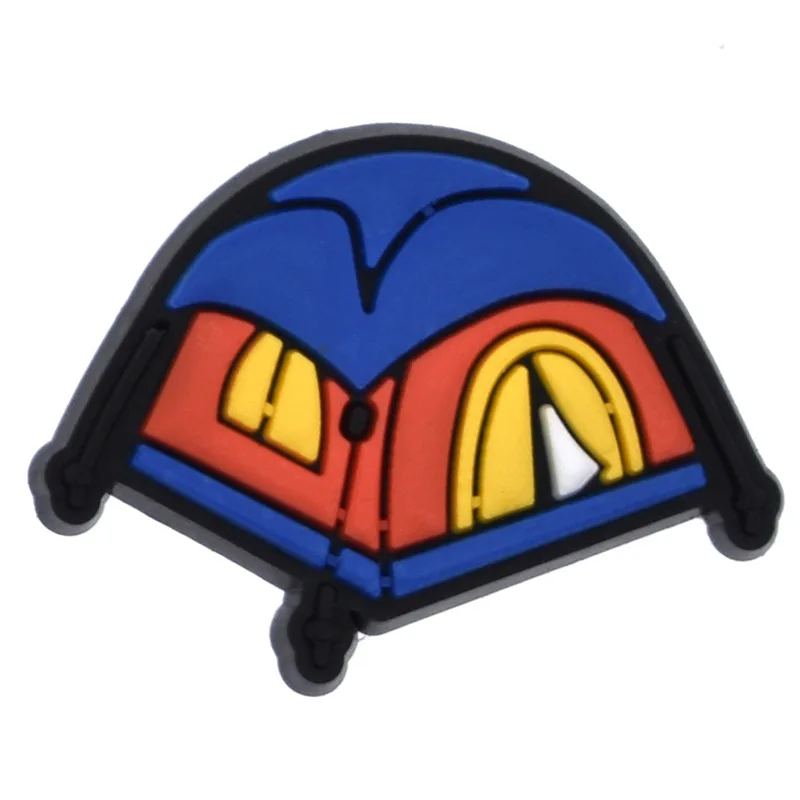 1/31Pcs Camping Art PVC Shoe Charms Outdoor Travel Cartoon Decor For Slides Sandals Clog Shoes DIY Accessories Hobby Lovers Gift