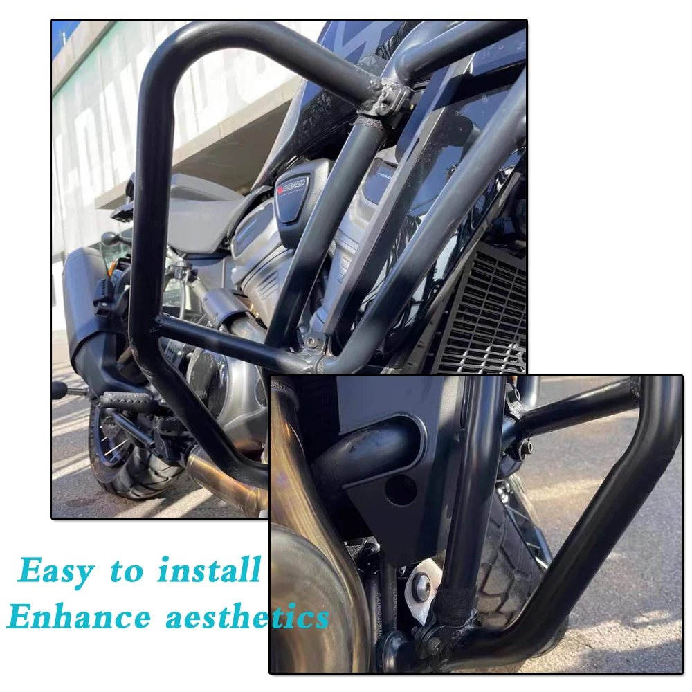 Motorcycle Highway Engine Guard Crash Bars Protect Bumper for Harley Pan American Pan1250ADV 1250 RA1250 S ADV 2021-2022