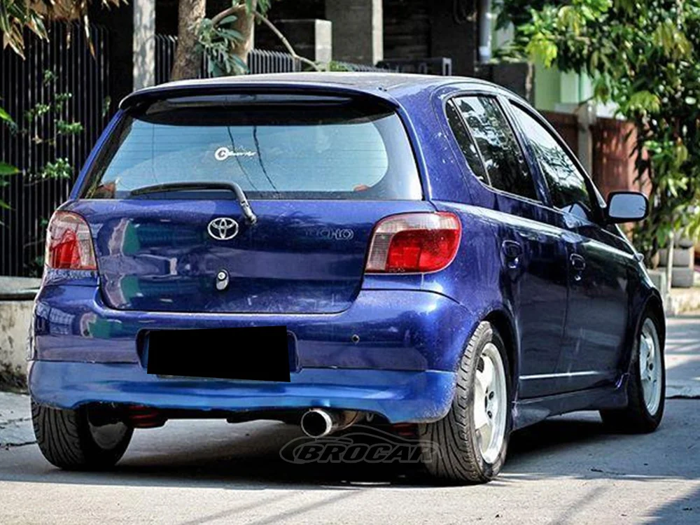 For 2002--2013 Toyota Vitz Yaris Echo Hatchback No Lights High Quality ABS Plastic Gloss Black Spoiler Trunk Boot Wing Spoiler