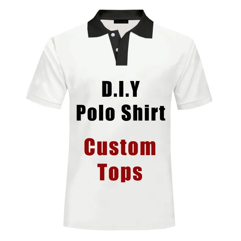 Summer Quick-drying Polo Shirt Custom Print Logo Golf Jerseys New Fashion Personalized Custom DIY LOGO Polo Tees Tops Clothing