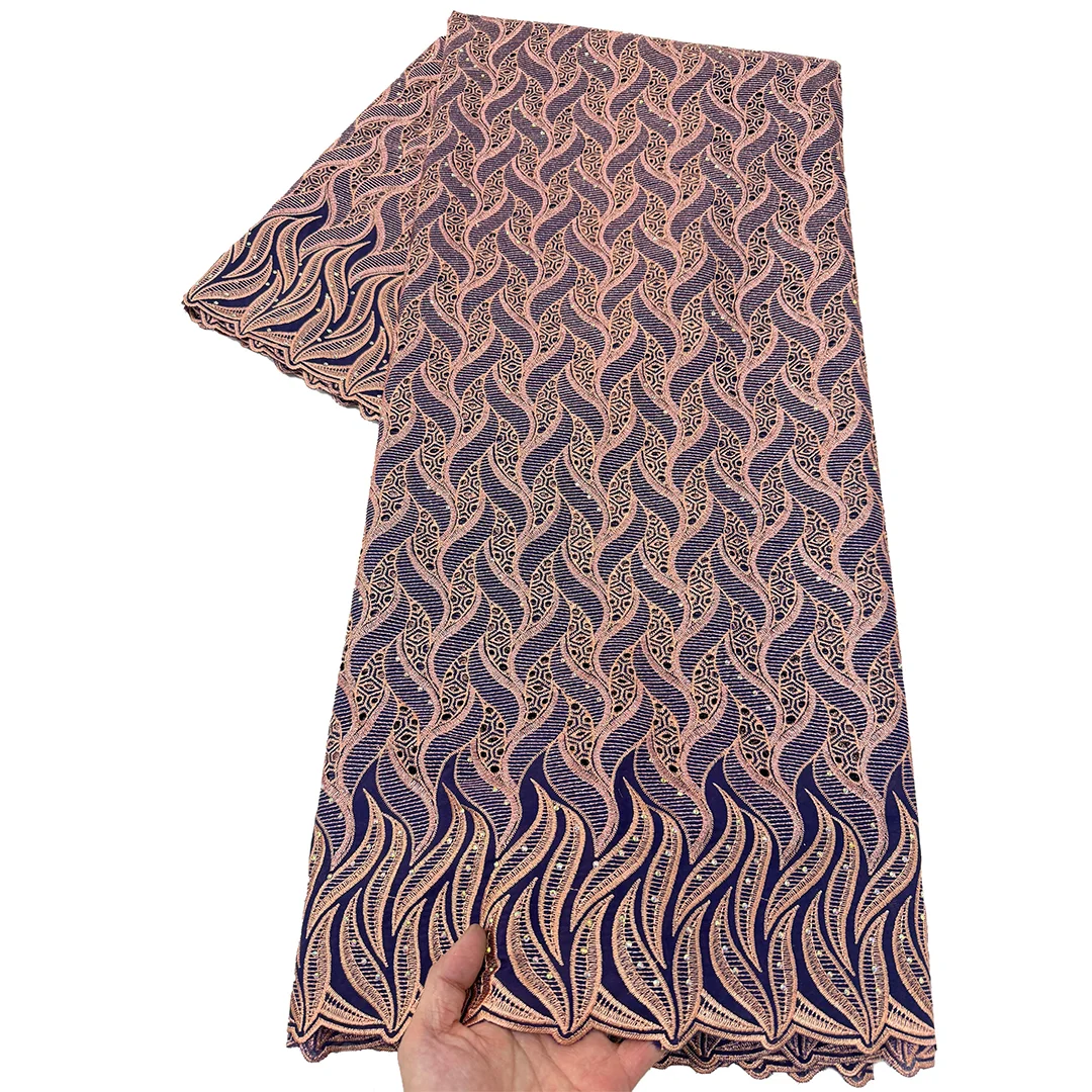 

Swiss Voile Cotton Lace Fabric High Quality 5 Yards Embroidered African Lace Fabric 2026 Wedding Party Dresses for Women Sewing