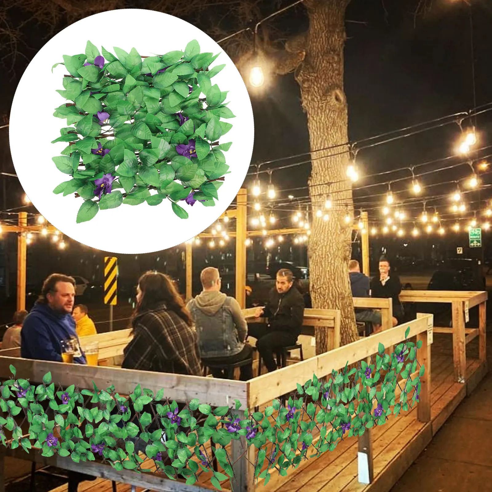 

Artificial Green Leaves Wall Pvc Lifelike Fence For Balcony Garden Outdoor Privacy Screen Yard Decor Home Garden