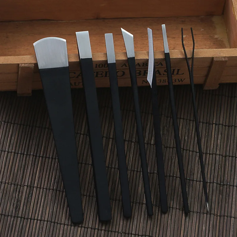 

7Pcs/Set Leather Cutting Tool DIY Craft Cut Edge Skiving Carving Cutter Blade Leathercraft CuttingTool for Patchwork Knives Pape