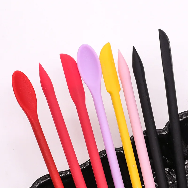Mini Silicone Spatula Set, Double Head, Suitable for Thin Jar, Makeup, Butter, Cake, Cream, Jam, Scraper, Spatula, 3Pcs