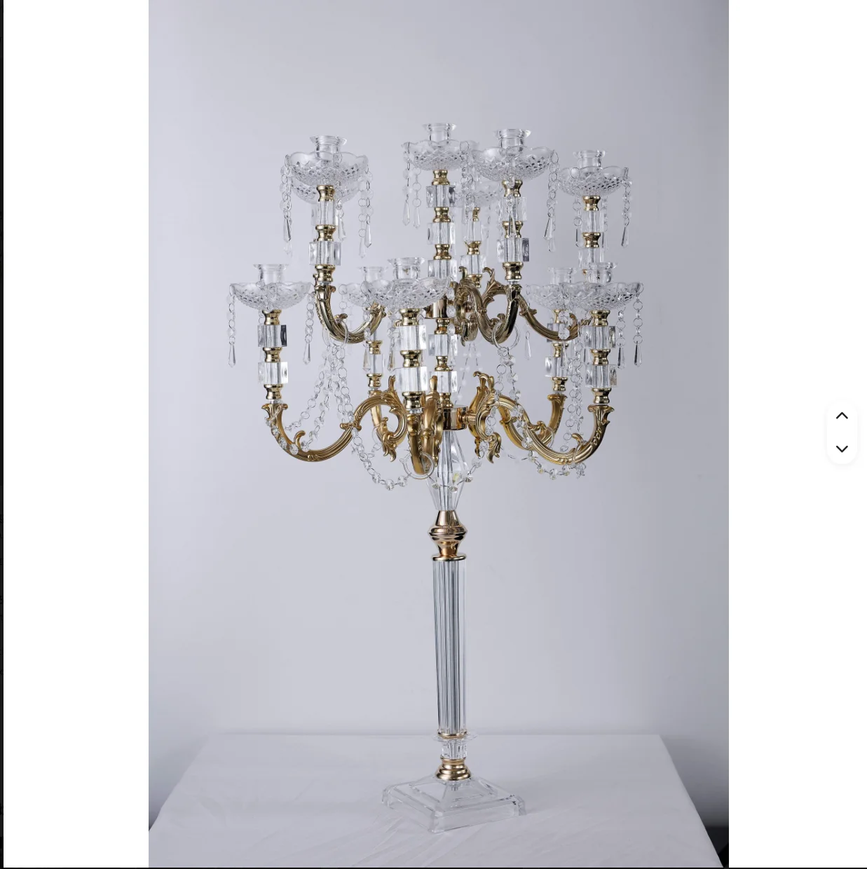 5/6/10pcs  New 9 arms Festival Wedding Party Decoration Handmade Durable Acrylic Clear Pillar Shape Candelabra Table Centerpiece