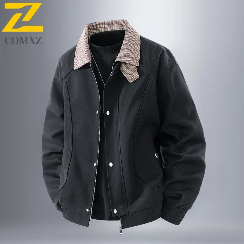 

2025 New Men's Casual Jacket Spring and Autumn Fashion Versatile Windproof Breathable Loose Collar Jacket Street Work Jacket