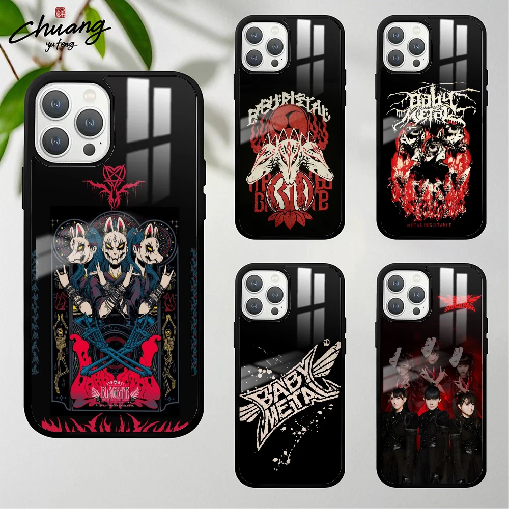 

B-BABYMETAL Rock B-Band Phone Case For 11 12 13 14 15 16Pro Max mini Plus Frosted mirror Phone Cover