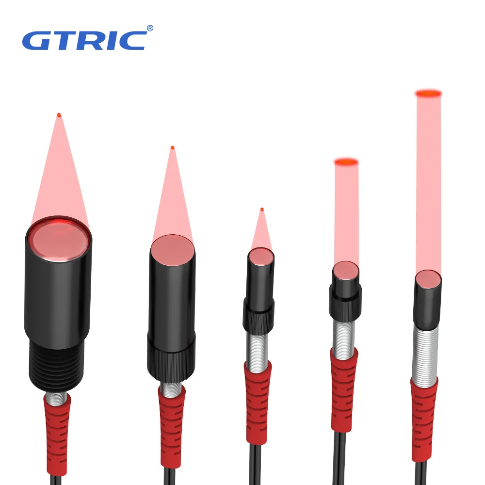 GTRIC Fiber Optic Sensor Focusing Mirror M3 M4 M6 Diffuse Reflection Through-beam Optical Photoelectric Switch