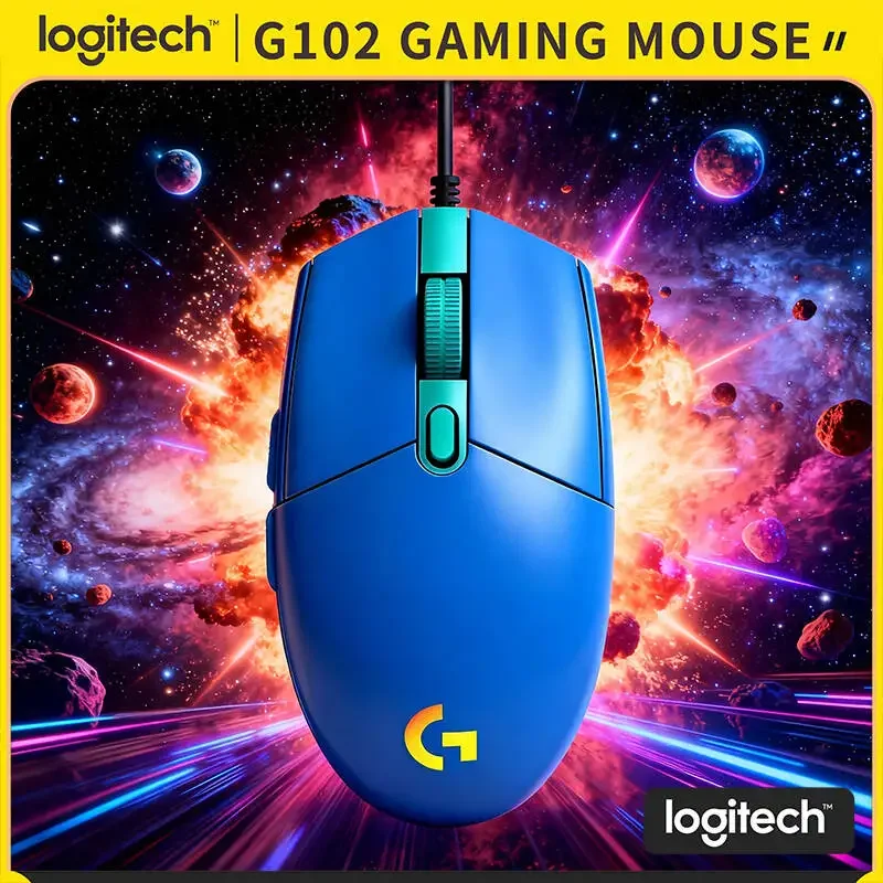 

Проводная игровая мышь Logitech G203, сенсор MX3S HERO, точность 8000 DPI, RGB-подсветка, 6 рабочих и игровых кнопок, защита от пота