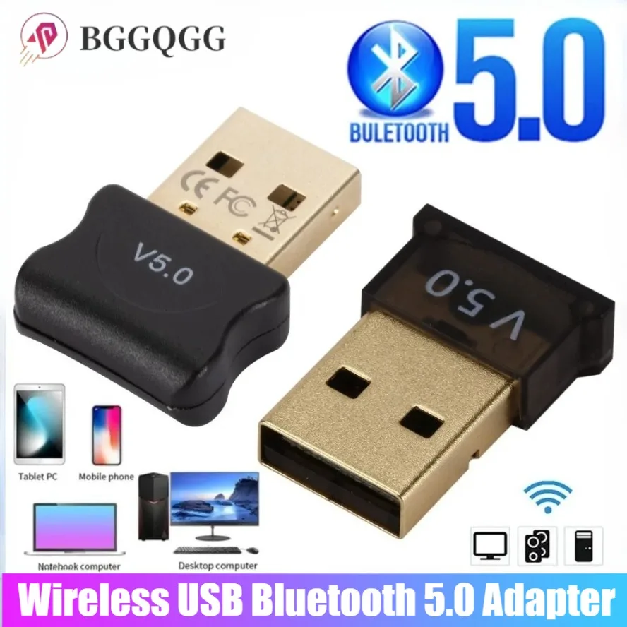 

BGGQGG USB Bluetooth 5.0 Adapter Wireless Bluetooth 5.0 Receiver Dongle Transmitter Bluetooth USB Adapter For Computer PC Laptop