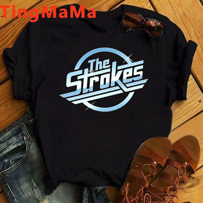 The Strokes clothes men tumblr grunge japanese white t shirt clothes harajuku kawaii