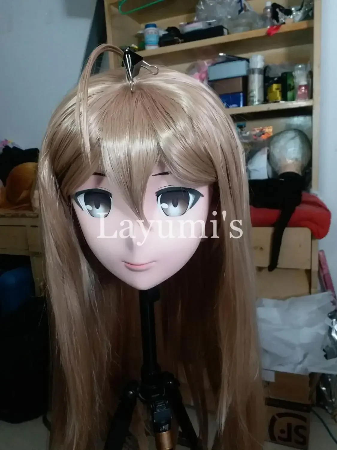 (JW-Mask11) Handmade Full Head Silicone Mask Masquerade Comics Crossdresser Doll Japan Cartoon Anime Girl Cosplay Kigurumi Masks