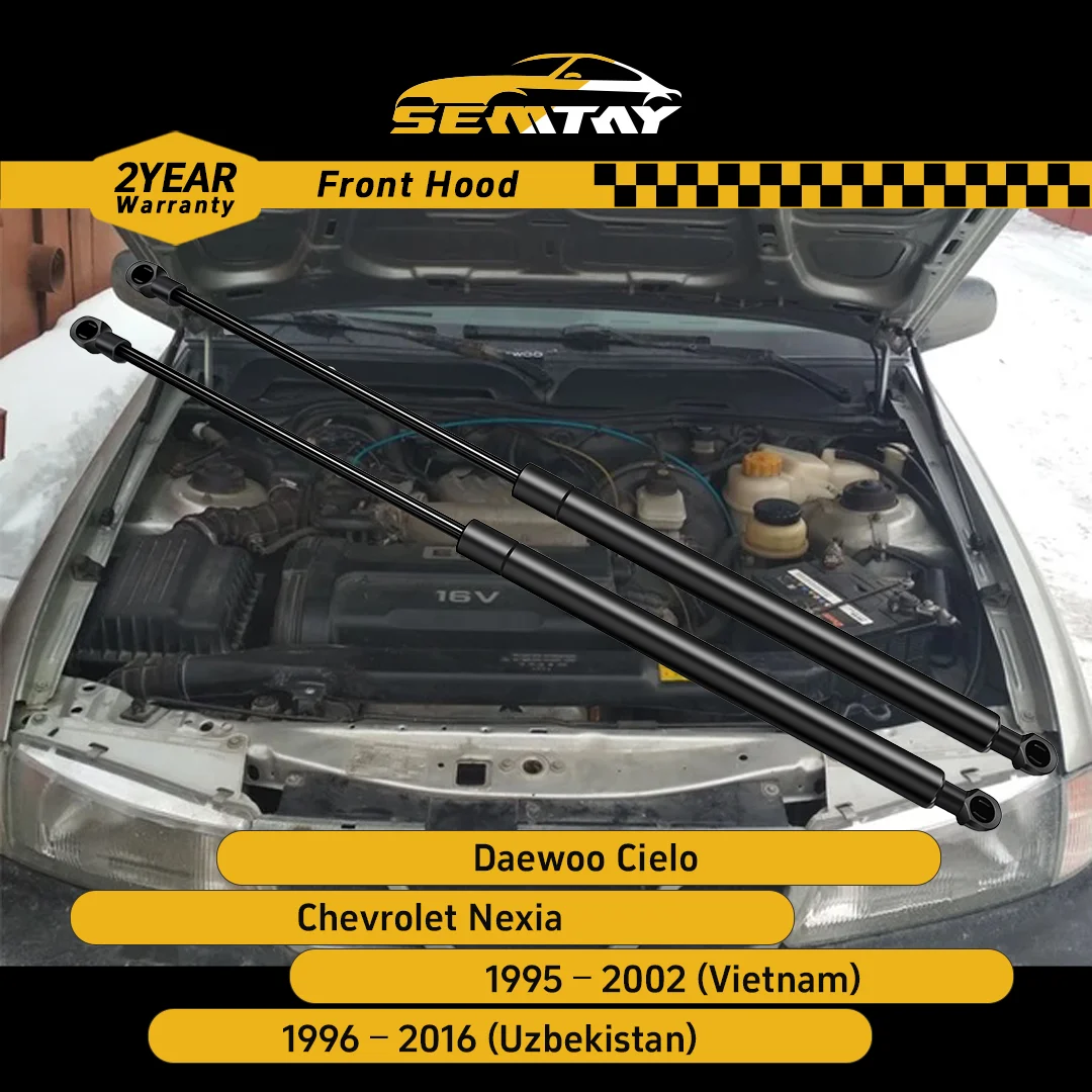 

SEMTAY Hood Struts for Daewoo Cielo/LeMans/Heaven/Nexia 1995-2016 Bonnet Lift Assist Spring Shocks Supports Vehicle Accessory