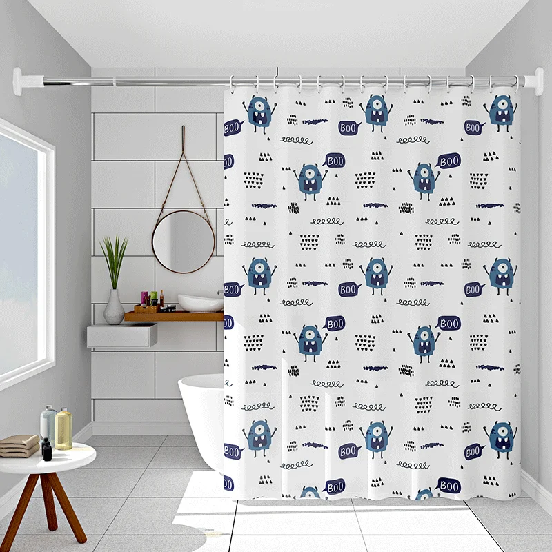 

VIKAMA Abstract Painting Toilet Shower Curtain Waterproof Bathroom Partition Curtain Hanging Curtain Bathroom Shower Curtain