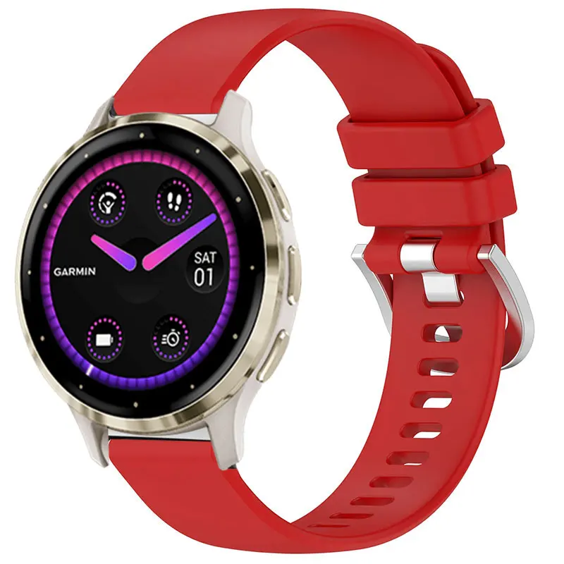 18 مللي متر ل Garmin venu 2S 3S Vivoactive 3S 4S سيليكون حزام حزام الساعات الرياضة استبدال سوار ل Garmin Forerunner 265S 255S