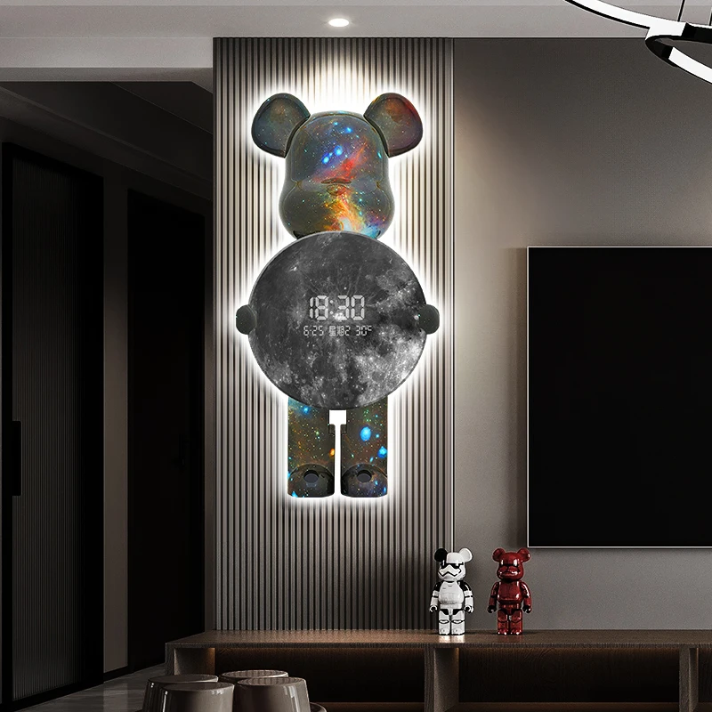 #Unusual Vertical Wall Clock Quiet Nordic Style Modern Digital Wall Clock Aesthetic Large Design Reloj De Pared Home Decoration
