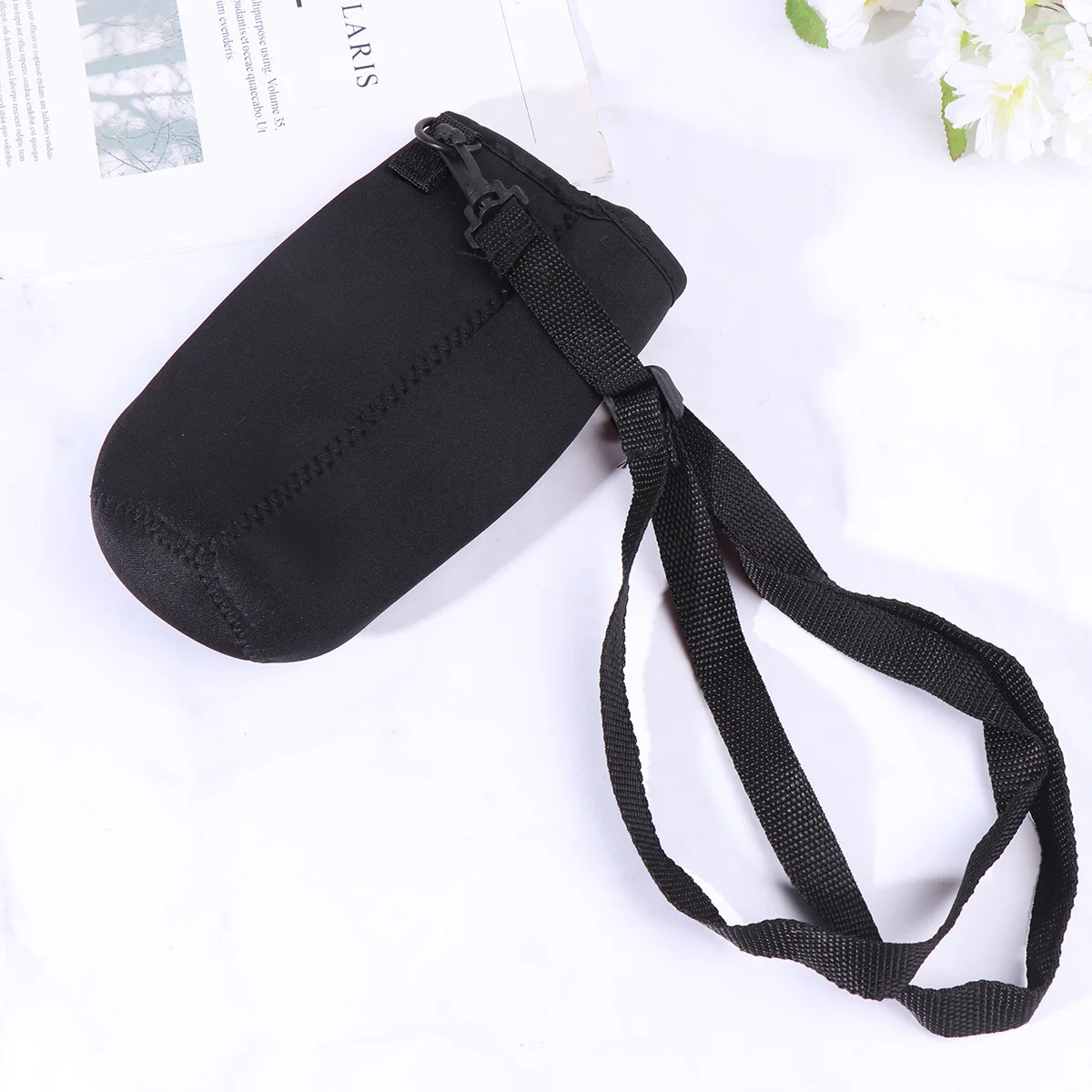 

Neoprene Bottle Sleeve Extra Thick Elastic Thermal Insulation Water Bottle Carrier Adjustable Strap for Camping Travel