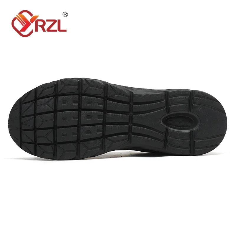 YRZL-Sapatilhas de couro artificial impermeáveis para homens, sapatos esportivos ao ar livre, leves, correndo, caminhando, casuais