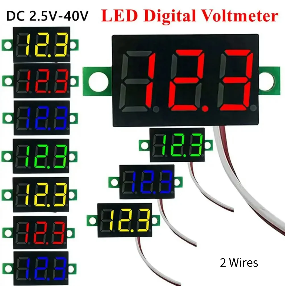 디지털 LED 미니 디스플레이 모듈, DC 0V-200V 전압 테스터 계량기, 0.28 인치 LED 스크린 계량기, 역 극성 보호, 1-5 개