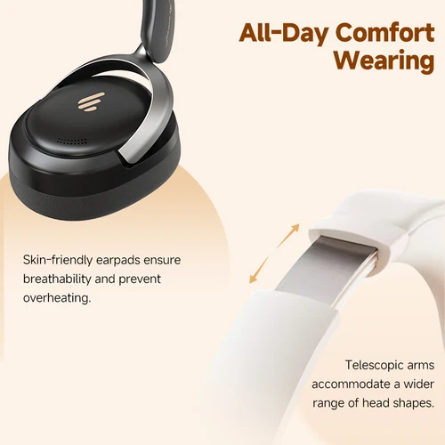 Imagen 2 del producto Edifier Atom Max Auriculares inalámbricos Cancelación activa de ruido Auriculares Bluetooth V5.4 Auriculares intrauditivos de audio de alta resolución