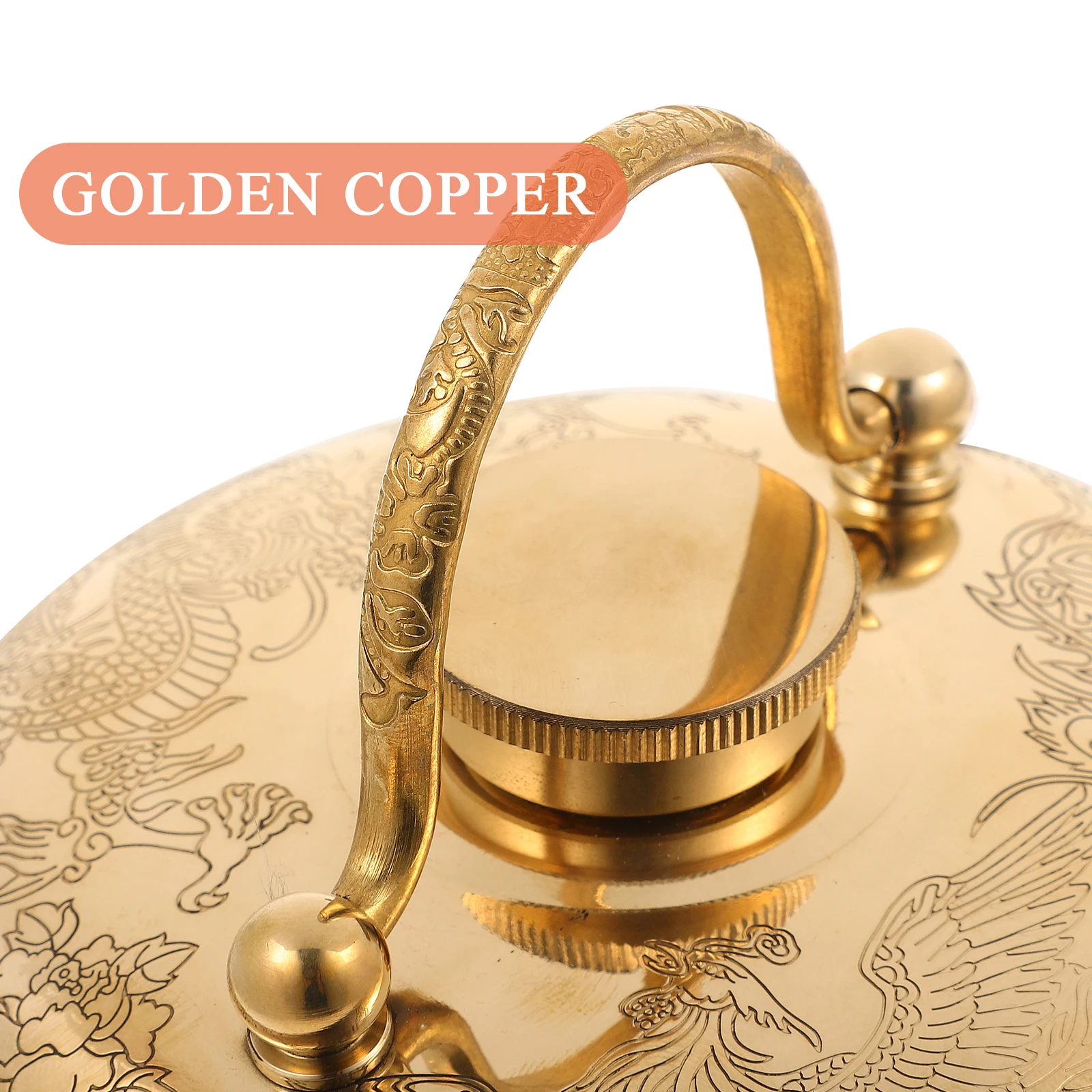 

Hand Warmer Copper Pot Refillable Hot Water Stove Metal Warmers Reusable Office Portable Winter Bag