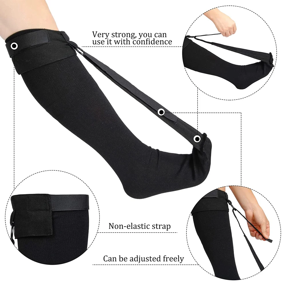 1Set Foot Drop Plantar Fasciitis Compression Night Stockings Soft Stretching Boot Splint for Achilles Tendonitis Pain Relief