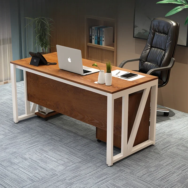 Combination Simplicity Office Desks Modern Boss Computer Storage Office Desks Wood Write Escritorio Ordenador Furniture QF50OD