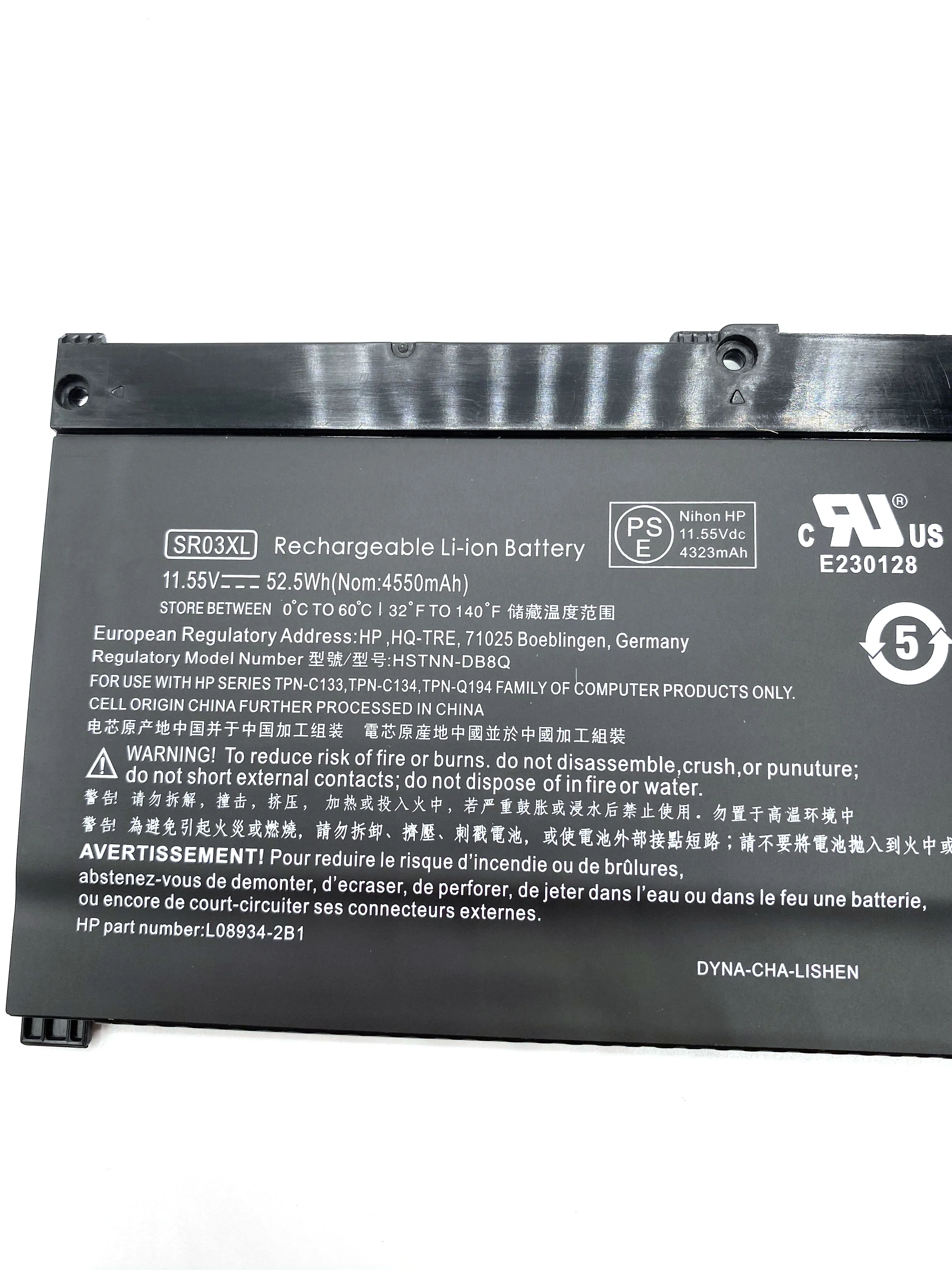 

SR03XL Аккумулятор для ноутбука HP Envy x360 15-cn 15-cp Pavilion Gaming 15-cx Series HSTNN-DB8Q HSTNN-IB8L L08934-2B1 L08855-855