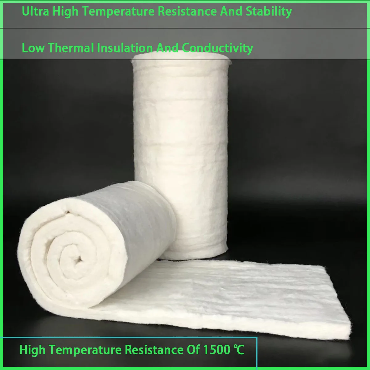 10-40mm thick zirconium containing ceramic fiber insulation cotton is used in metallurgy, chemical industry,ceramics, kilns, etc
