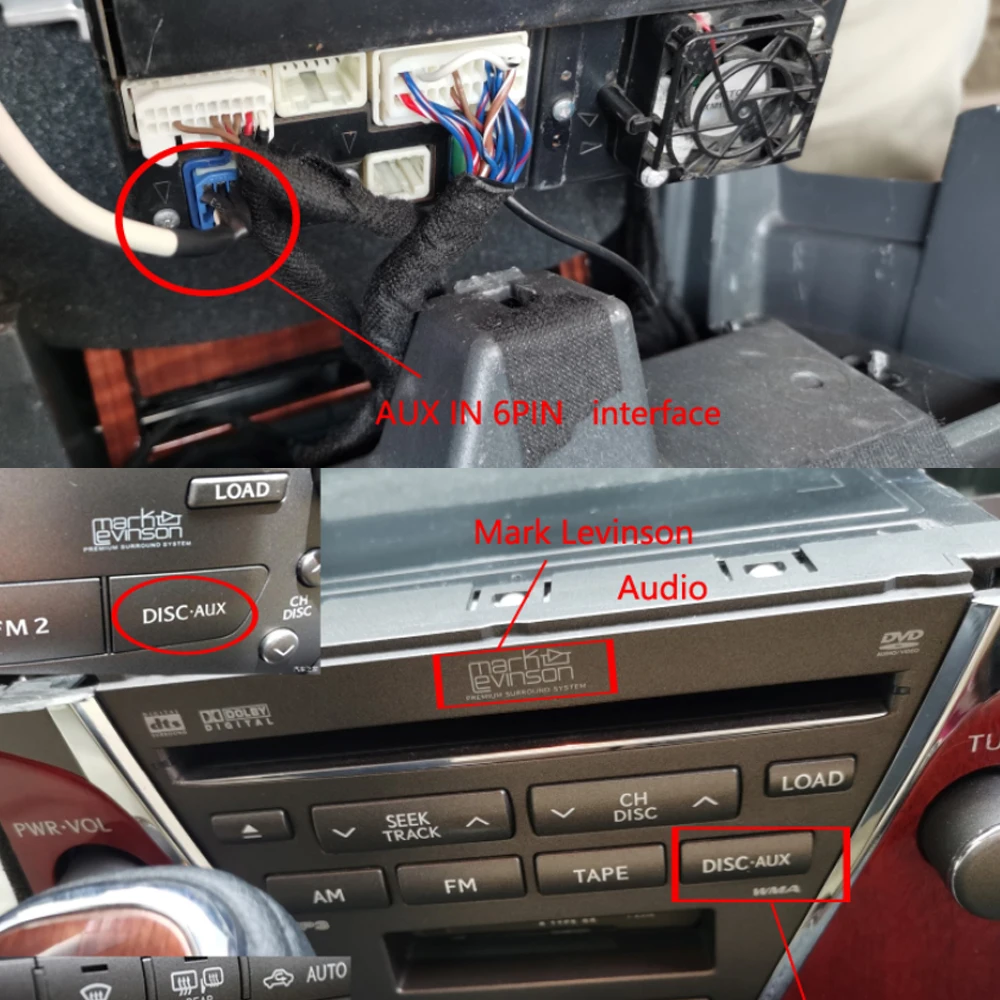 6 Pin Car Bluetooth 5.0 CD Radio Aux Audio Music Hands-Free Microphone  Adapter Cable For Toyota Lexus lS300 lx2016 570 ES350
